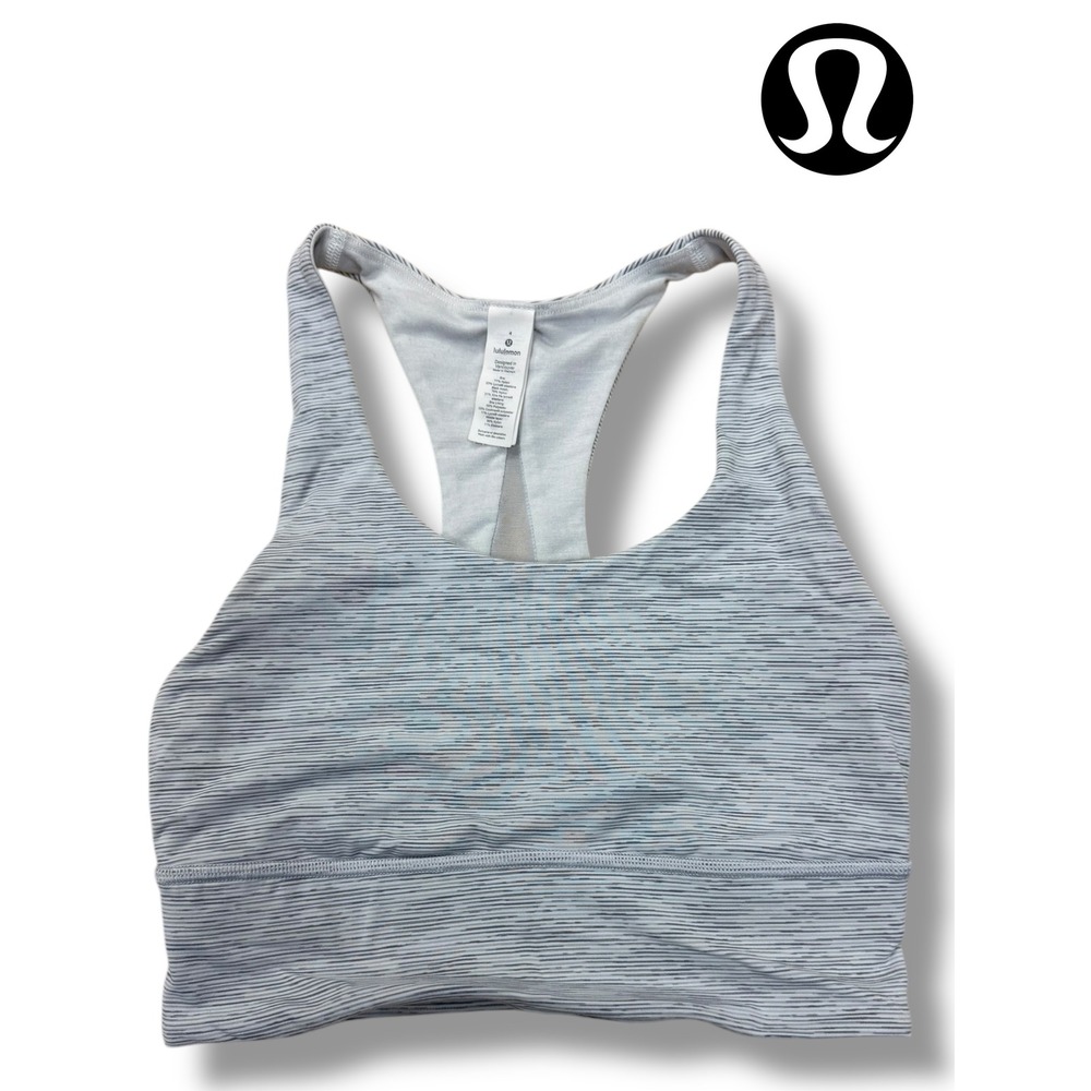 Lululemon Invigorate Bra Striped Light Support Yoga Bra Racerback Activewear 4